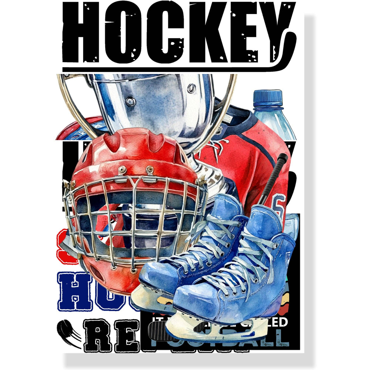 SSC Designs, Go Big Sports Collection, Hockey Laser Cut Scrapbook Ephemera