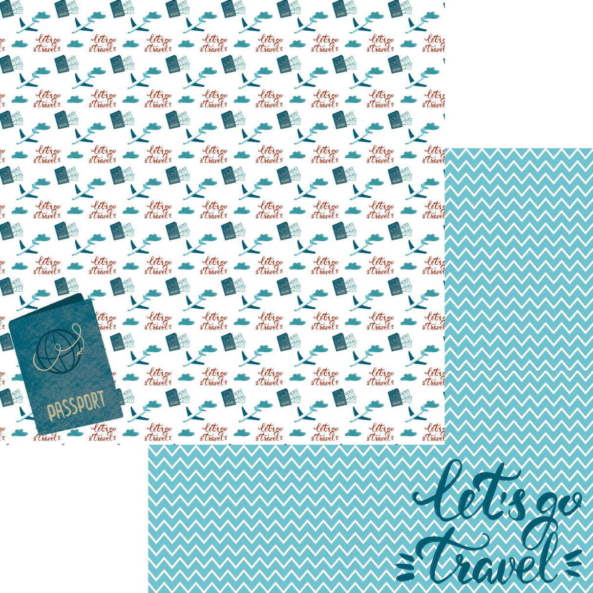 SSC Designs, Let's Go Traveling 12 x 12 Double-Sided Scrapbook Paper