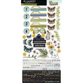 49 and Market, Vickie Boutin, Curiosities in Willow Grove Cardstock Stickers