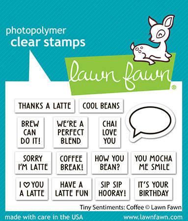 Lawn Fawn, Tiny Sentiments: Coffee Stamp & Die Cut