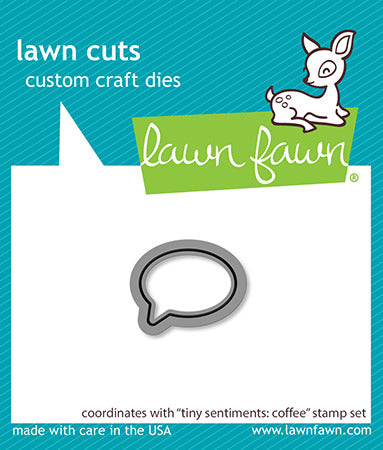 Lawn Fawn, Tiny Sentiments: Coffee Stamp & Die Cut