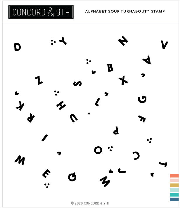Concord & 9th Stamp, Turnabout Alphabet Soup