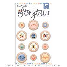 Cocoa Vanilla Studio, Storyteller - Wood Buttons