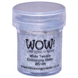 WOW, Embossing Powder White Twinkle Glitter