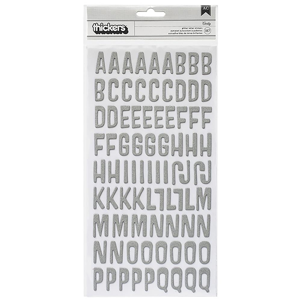 American Crafts, Cecily, Thickers Glitter Letter Stickers