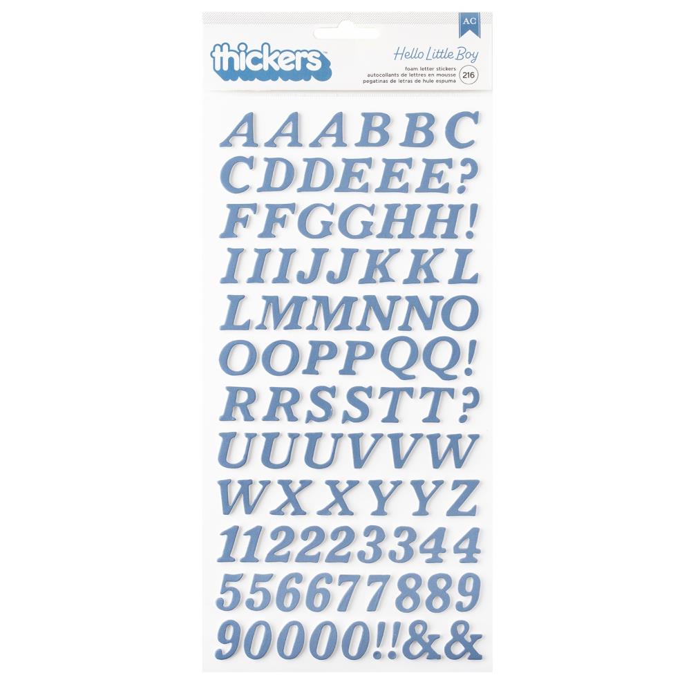 American Crafts, Hello LIttle Boy, Thickers Foam Letter Stickers