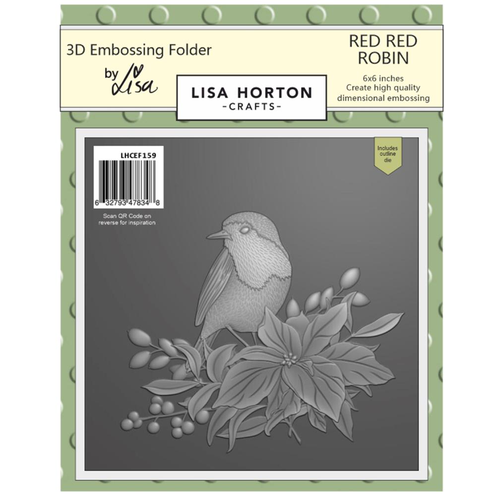 Lisa Horton Crafts, Red Red Robin, 3D Embossing Folder and Die