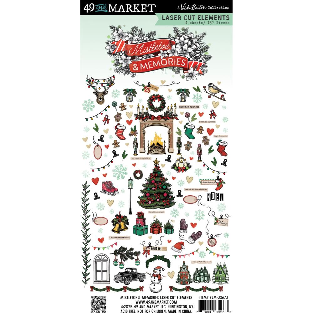 49th and Market, Mistletoe & Memories, Laser Cut Elements