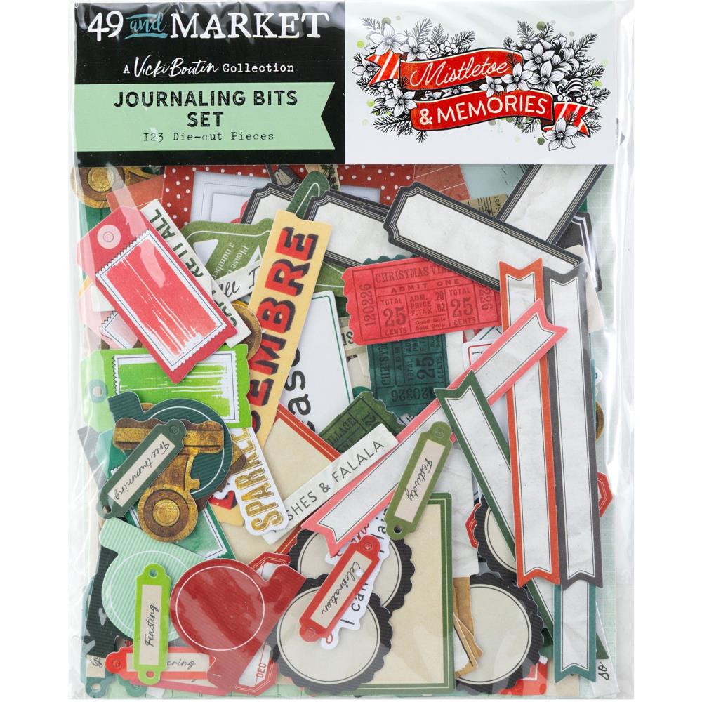 49th and Market, Mistletoe & Memories, Journaling Bits Set