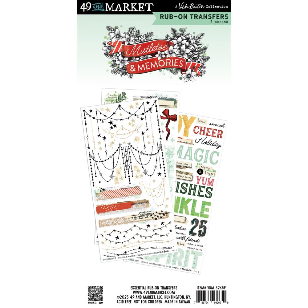 49th and Market, Mistletoe & Memories, Rub-On Transfers