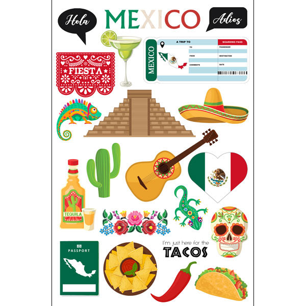 Scrapbook Customs, Mexico Embellishments