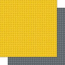 Scrapbook Customs, Lego, Yellow /Grey