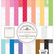 Doodlebug, Day to Day, Calendar Sheets, Rainbow
