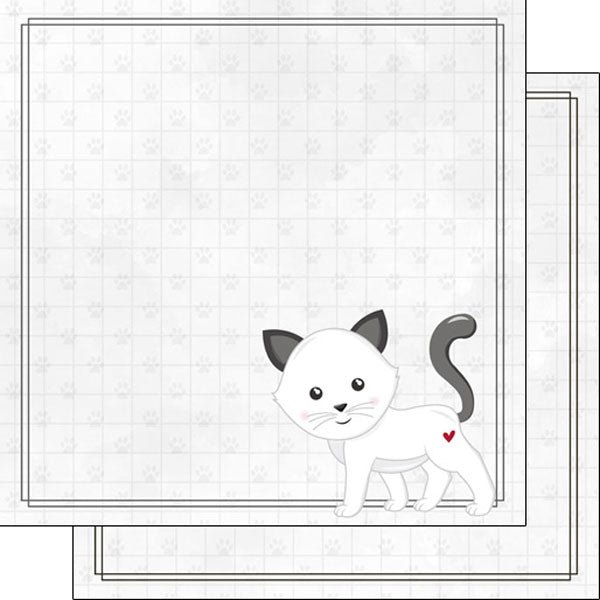 Scrapbook Customs, White generic Cat