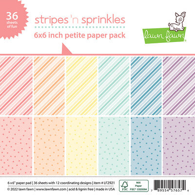 Lawn Fawn, Stripes ‘n Sprinkles Paper Pack