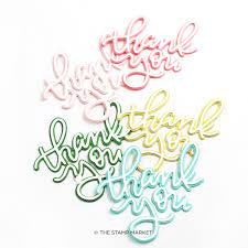 The Stamp Market, Handwritten Thanks Die Cut