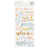 American Crafts, Pebbles, Thickers, Titles - Sunny Blooms