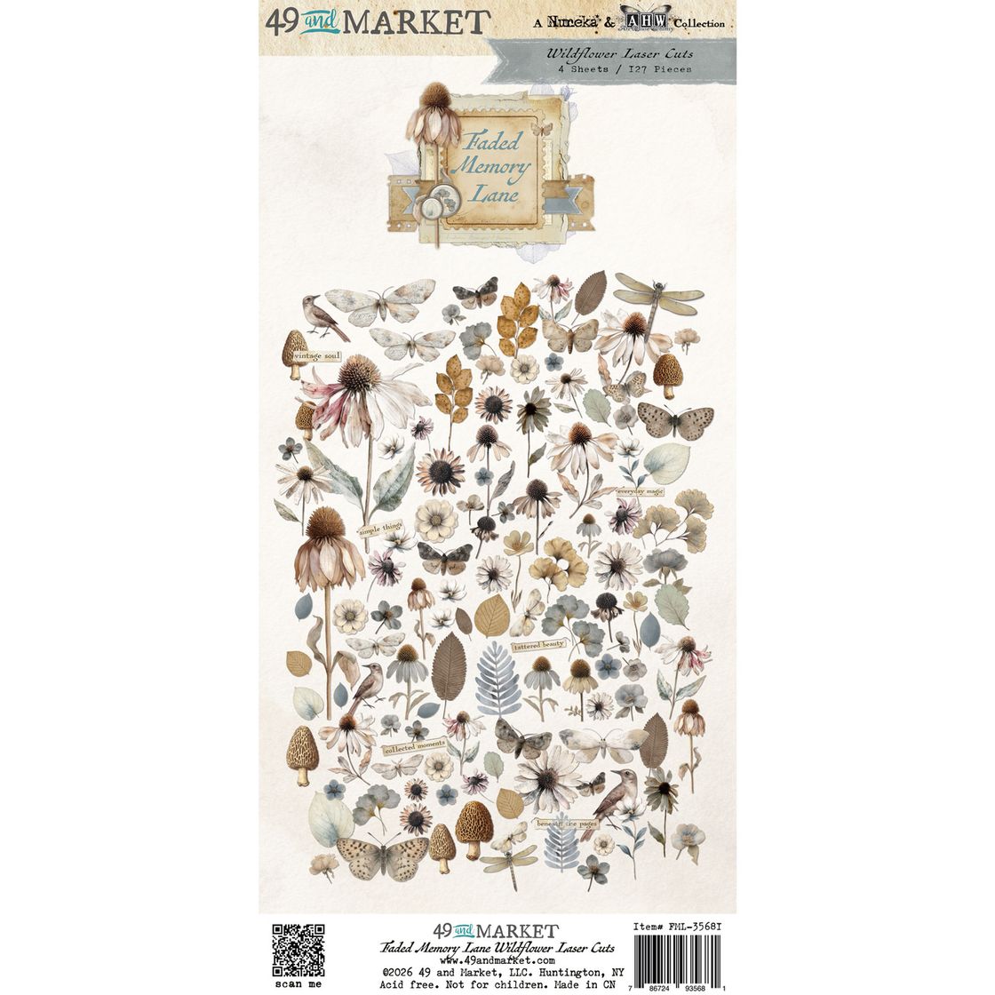 49 and Market, Faded Memory Lane, Floral Cut Outs