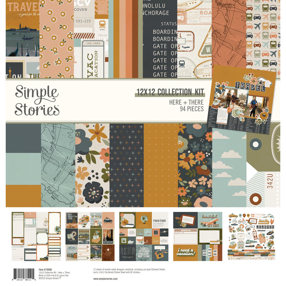 Simple Stories, Here + There, Paper Pack