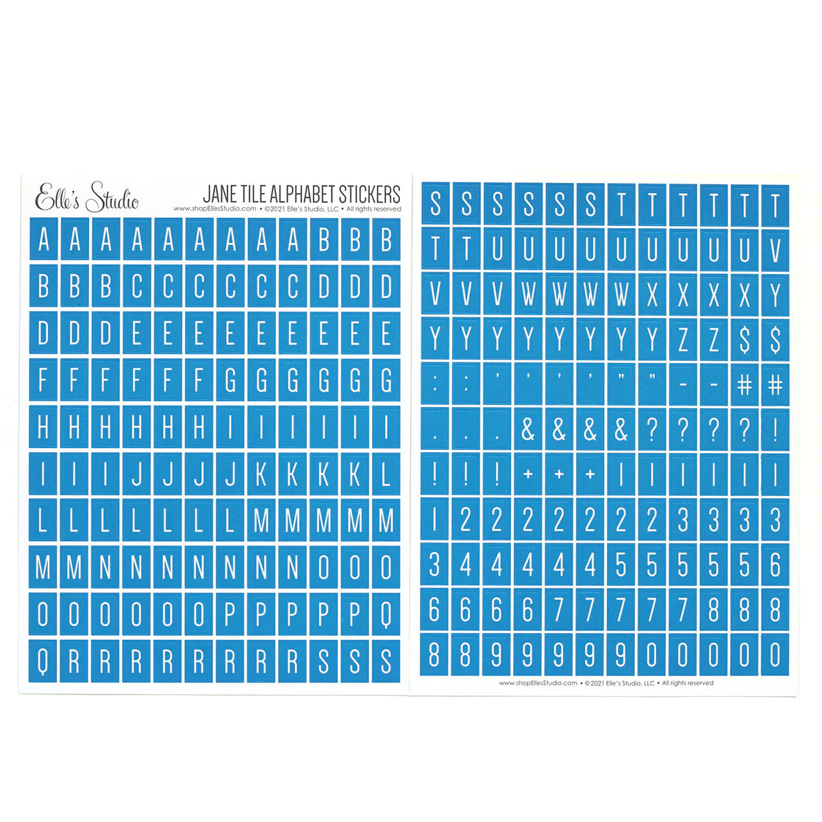 Sale Section: Elle’s Studio, Jane Tile Blue Alphabet Stickers
