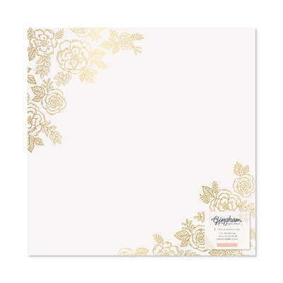 American Crafts, Crate Paper, Gingham Garden -Foil on Vellum