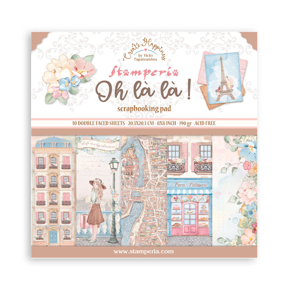 Stamperia,Oh La La! 8x8 Paper pack