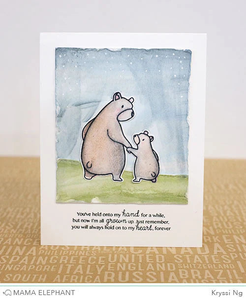 Mama Elephant, Bear Hugs Stamp & Die set