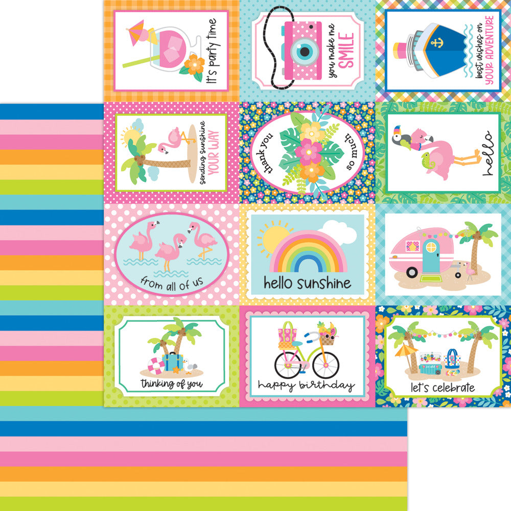 Doodlebug, Summer Fun, 12x12 Paper, Beach Towel