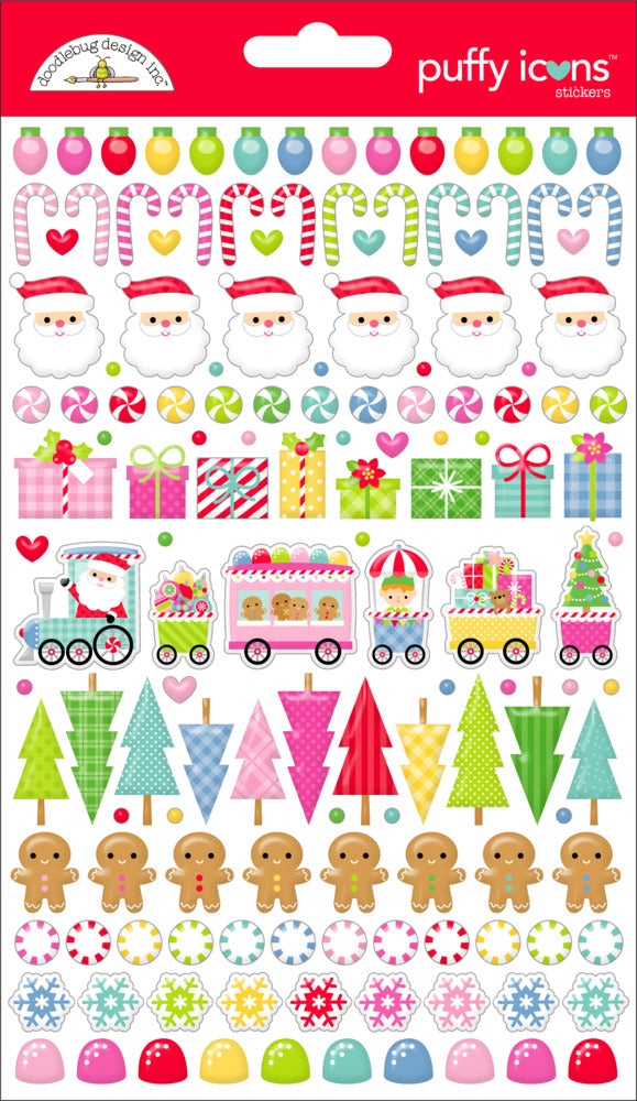 Doodlebug Design, Puffy Icons Stickers, Oh What Fun