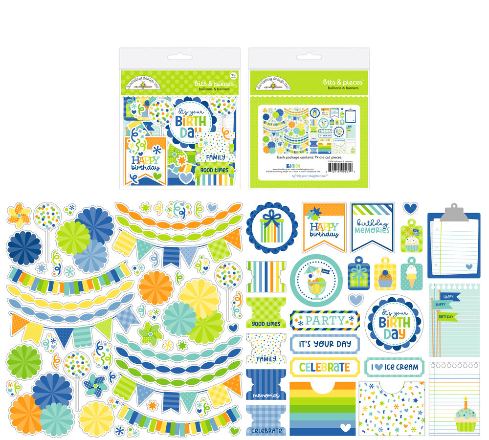 Doodlebug, Bits & Pieces, Balloons & Banners  Pre-order
