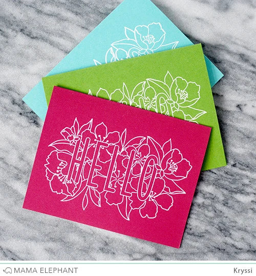 Mama Elephant, Botanic Hello Stamp