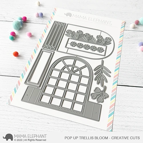 Mama Elephant, Pop Up Trellis Bloom Die Cut