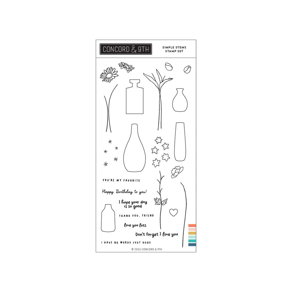 Concord & 9th , Kristina Werner, Clear Stamp, Simple Stems