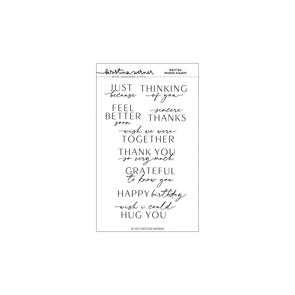 Concord & 9th , Kristina Werner, Clear Stamp & Die, Written Words