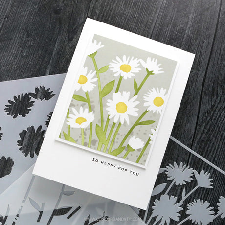 Concord & 9th, Kristina Werner, Daisy Bouquet, Stencil Pack