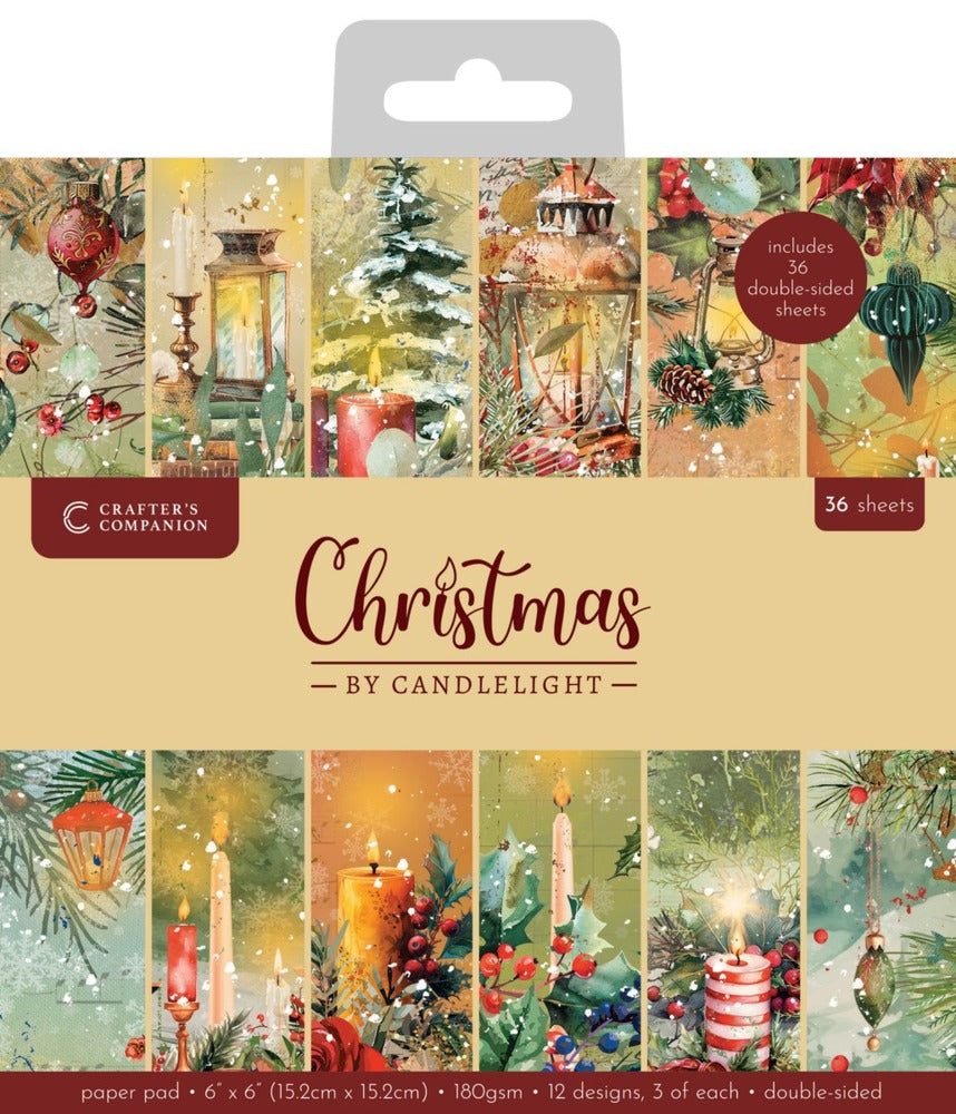Crafter's Companion, 6x6 Paper Pad, Christmas by Candlelight