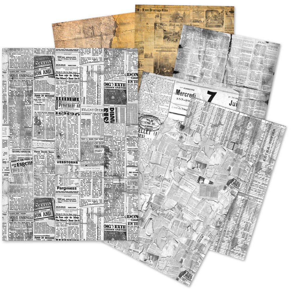 Ciao Bella, LuMania A5 Tissue Paper Set, Newspapers