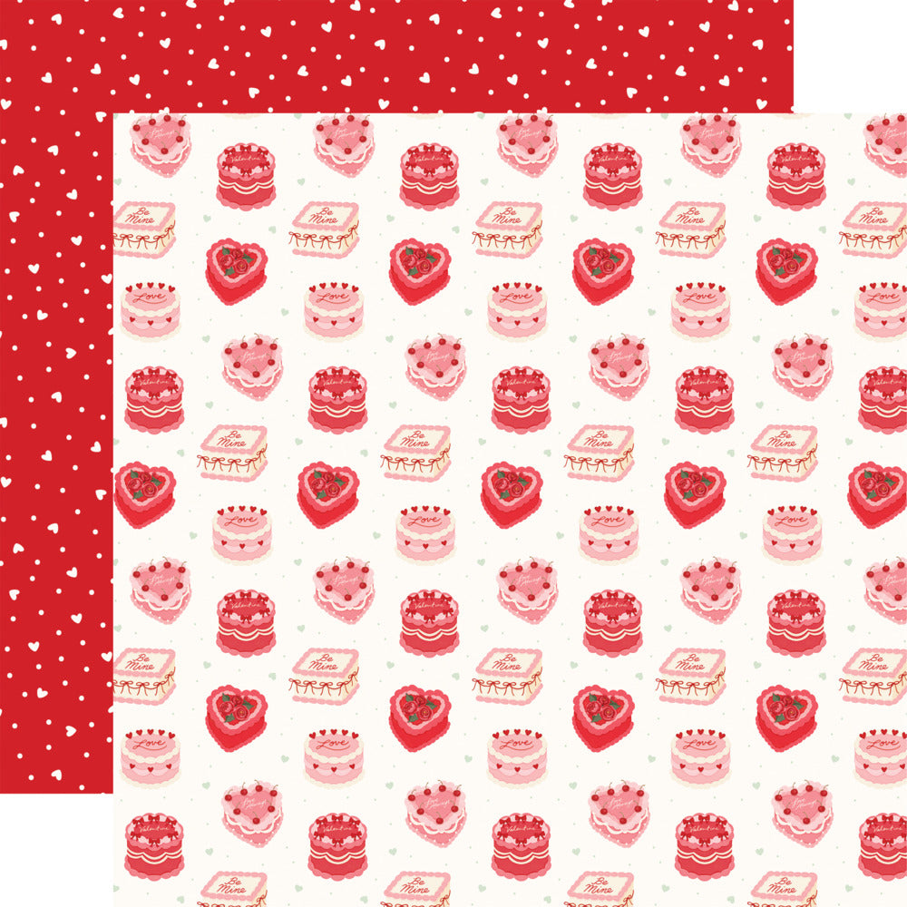 Echo Park, 12X12 Patterned Paper, Be Mine - Be Mine Cakes