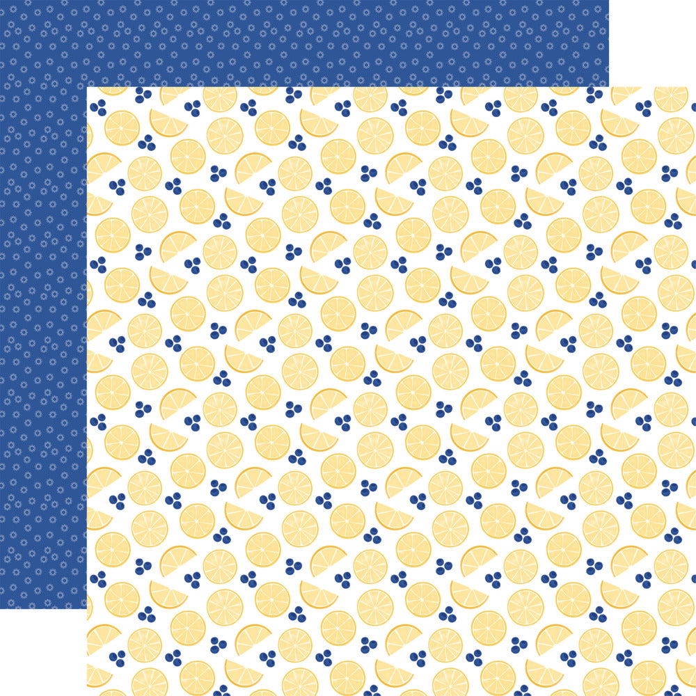 Echo Park, Carta Bella, 12X12 Patterned Paper, Lemonade - Berries And Lemons