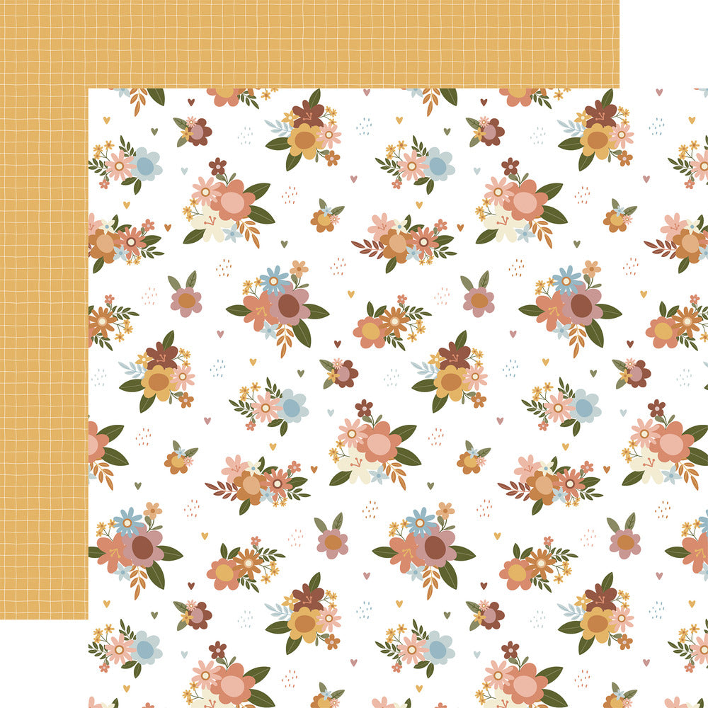 Echo Park, 12X12 Patterned Paper, Dream Big Little Girl - Wildflower Field