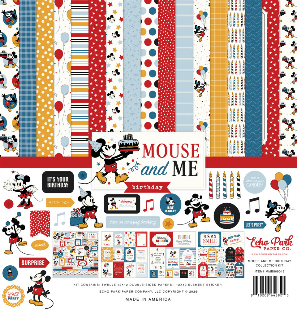 Echo Park, 12X12 Collection Kit, Mouse and Me Birthday