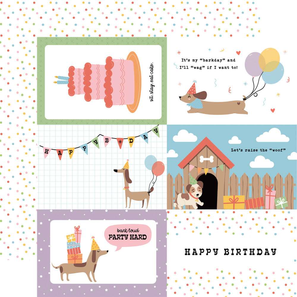 Echo Park, Party Animal, 6x4 Element Cards