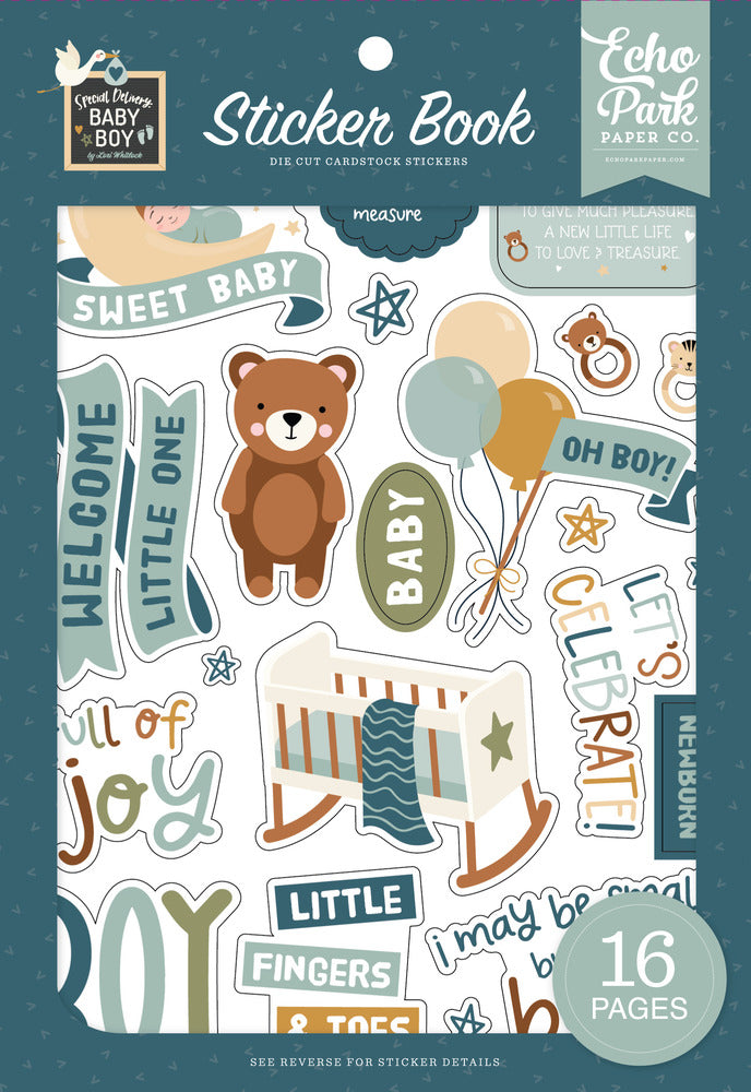 Echo Park, Sticker Book, Special Delivery Baby Boy