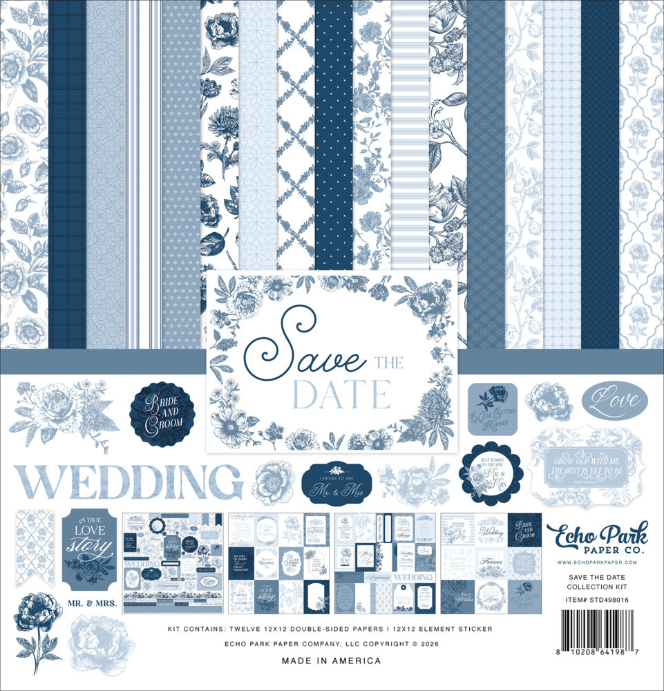 Echo Park, 12X12 Collection Kit, Save The Date