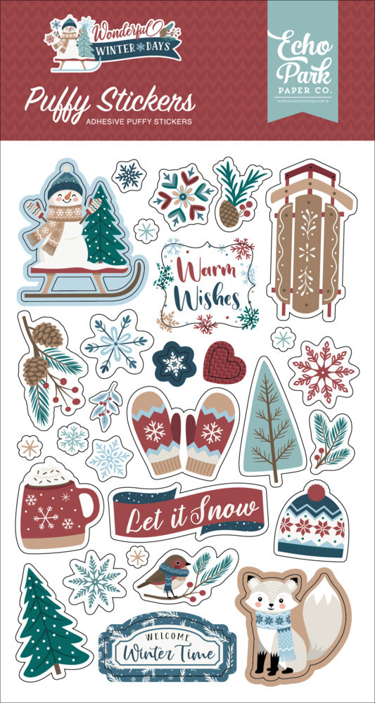 Echo Park, Puffy Stickers, Wonderful Winter Days