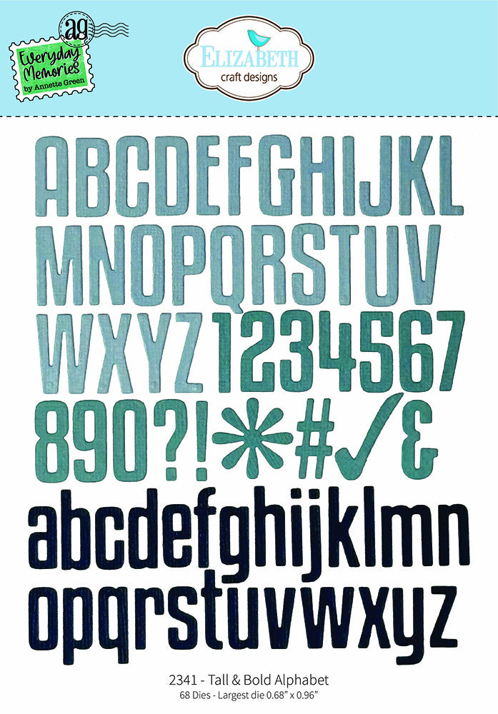 Elizabeth Crafts, Die, Tall & Bold Alphabet