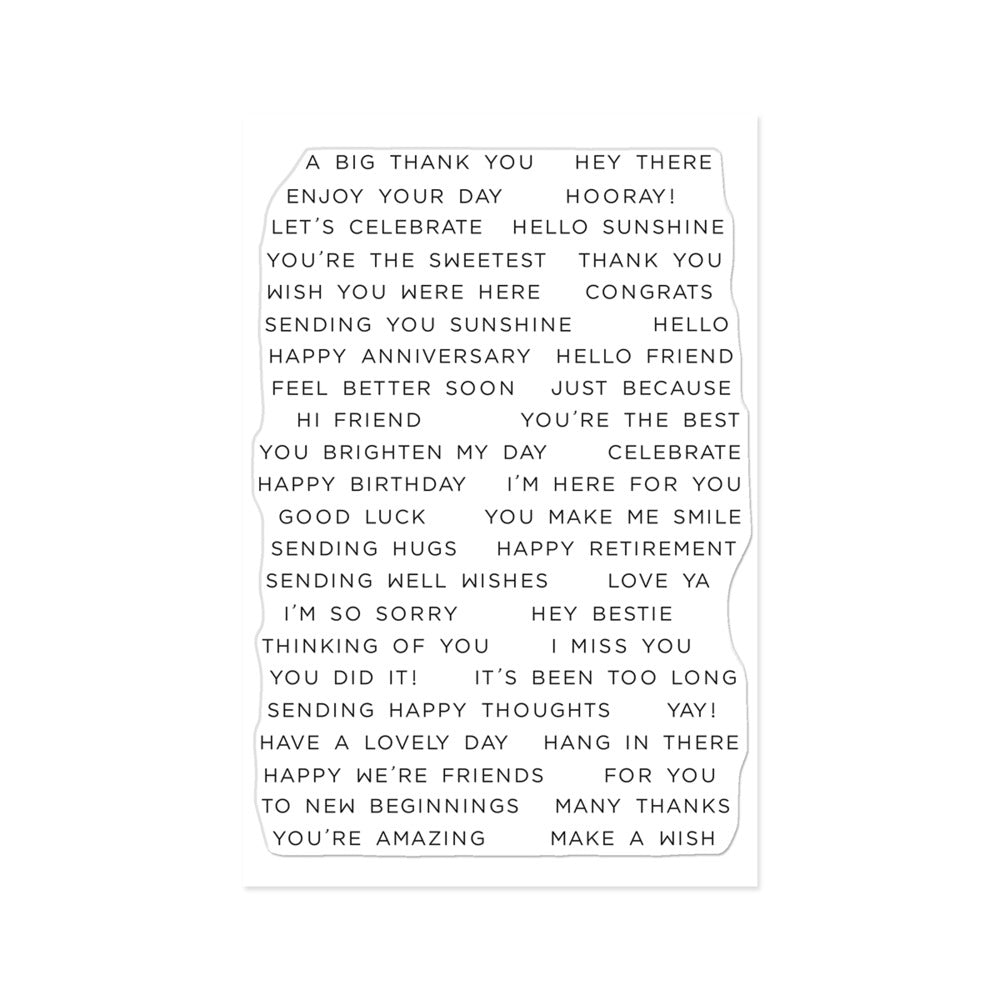 Hero Arts, Stamp, Everyday Sentiment Strips 2