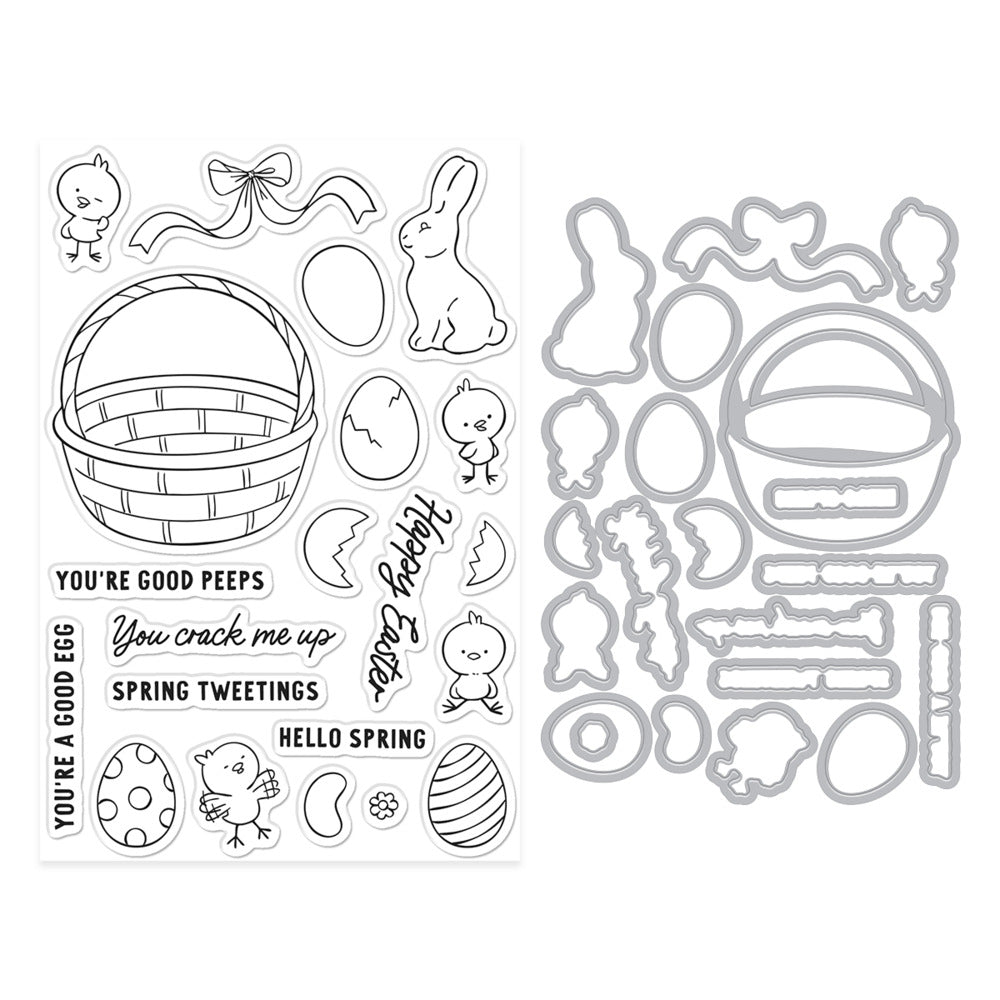 Hero Arts, Stamp & Cut Set, Spring Tweetings