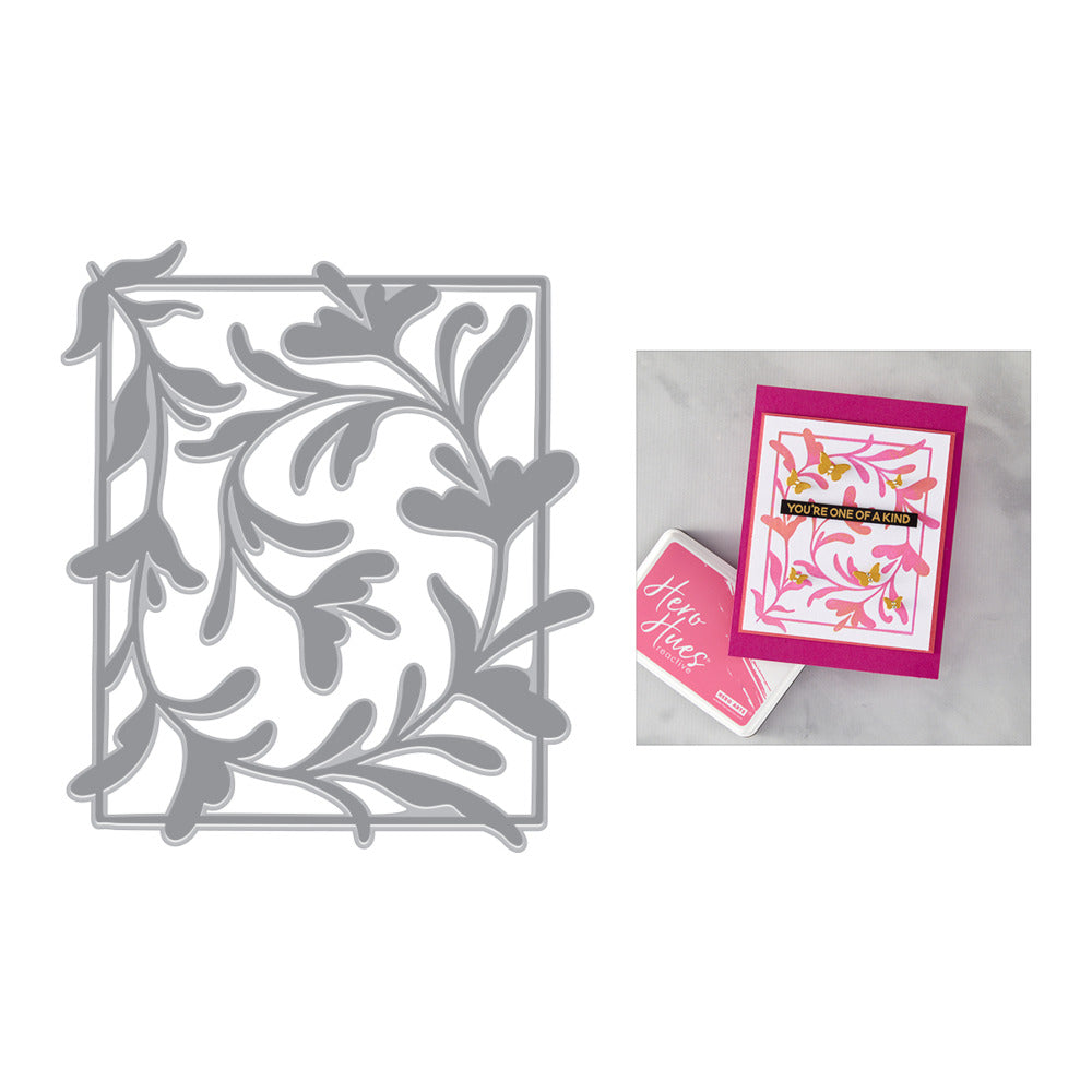 Hero Arts, Letterpress & Foil Plate, Decorative Flora HP117