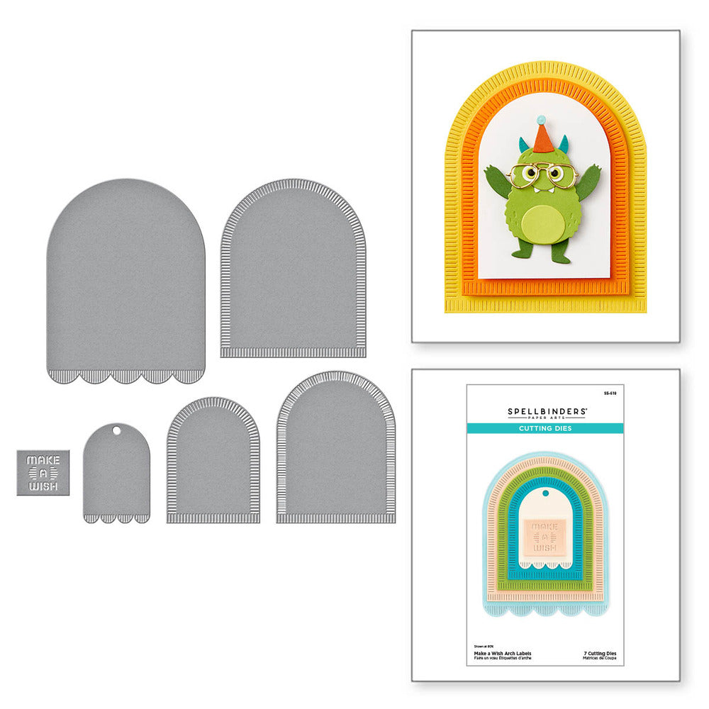 Spellbinders, Make A Wish Arch Labels